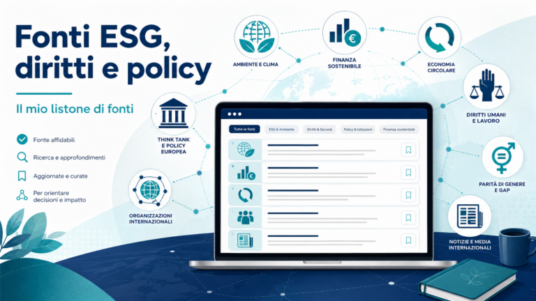 Le fonti che uso ogni giorno per scrivere di ESG, diritti e policy: la mia lista completa